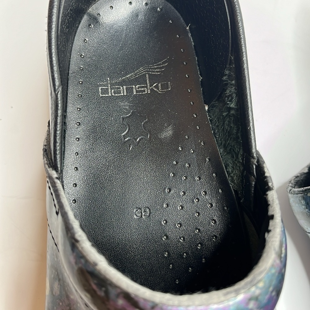 Dansko Blue Water Droplet Professional Clogs Shoes Size 39 / 8.5-9 BLEMISH - Picture 10 of 11